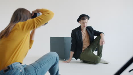 fashion photo shoot in studio