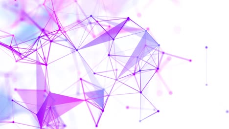 fundo geométrico abstrato. movimento de linhas e pontos conectados. o conceito de ciência, tecnologia, negócios, espaço. animação em loop. 4k
