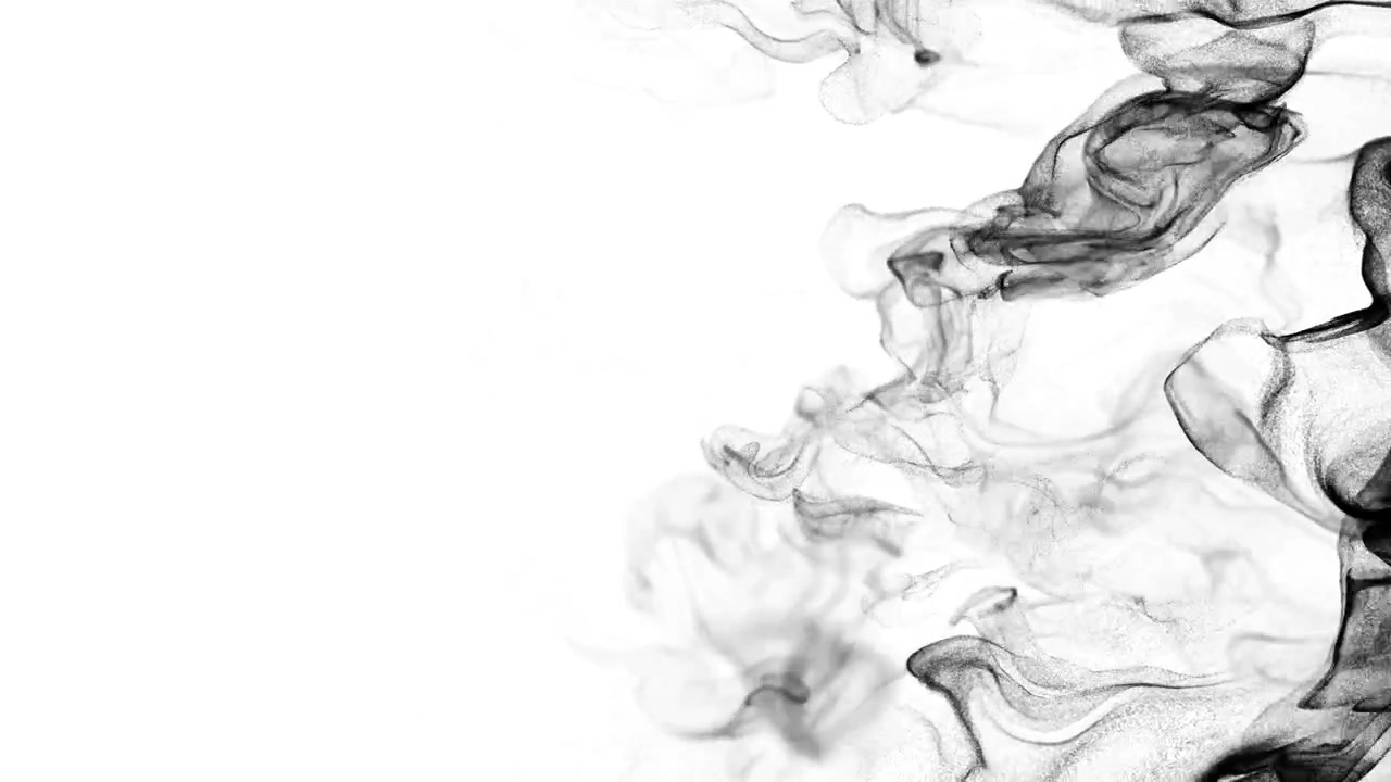 Onda di vapore nera che scorre su sfondo bianco
