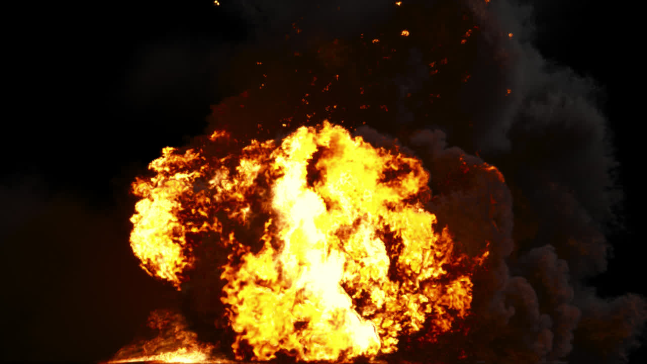 efecto de fuego de gran explosión