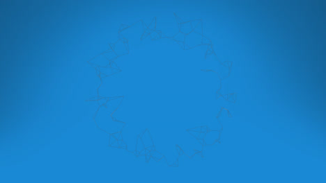 animación de la red de conexiones sobre fondo azul