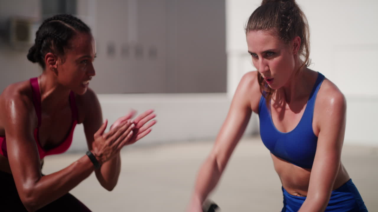 Women's Outdoor Workout with Resistance Band