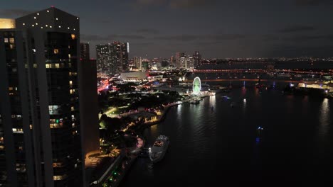 the breathtaking downtown miami skyline at sunrise in beautiful florida. experience the breathtaking and stunning views of downtown miami and brickell key, which beautifully showcase modern architecture and captivating waterfront scenery at the enchanting hour of sunrise