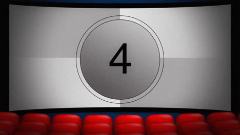 motion graphic of movie theater background with countdown