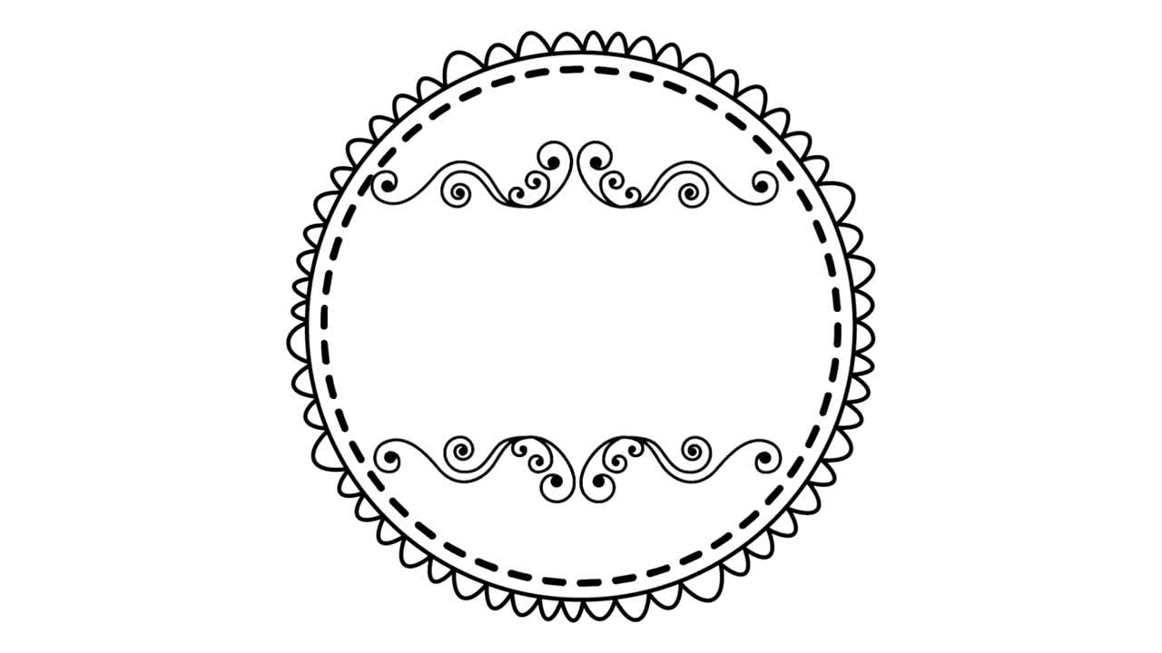animación de video de marco circular elegante