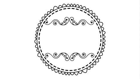 animación de video de marco circular elegante