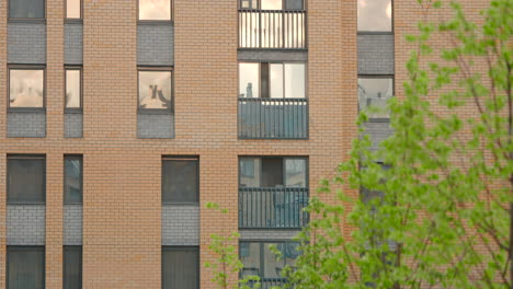 brick apartment building facade