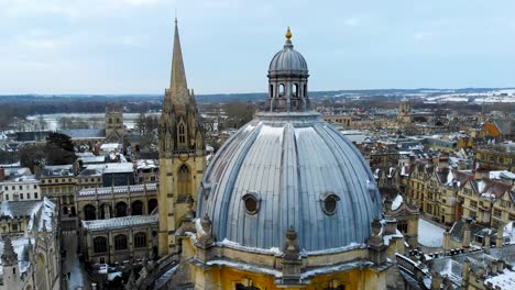 aerial view of central oxford, united kingdom