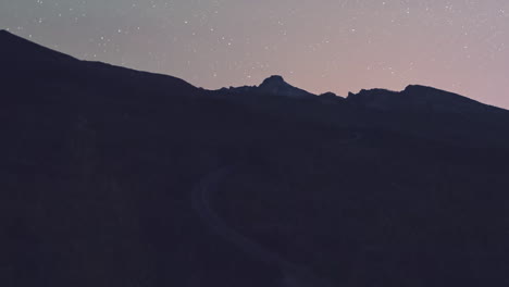 milky way rising over tenerife mountains