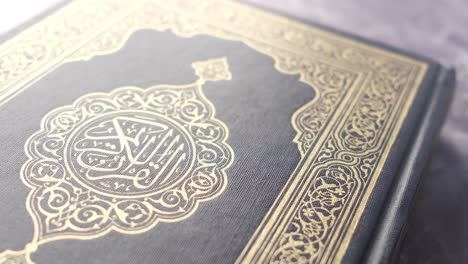 quran book cover closeup