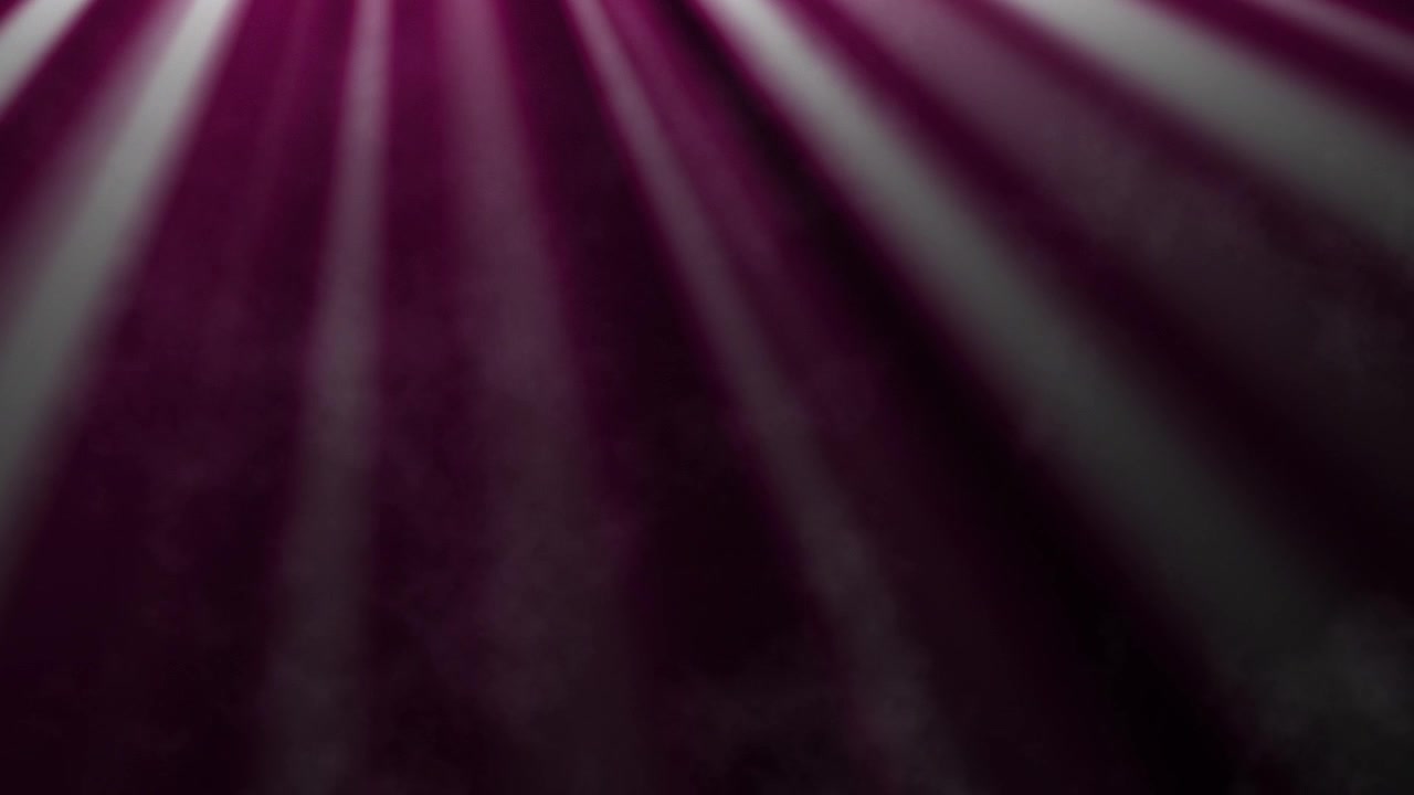 Abstract Purple Light Beams Shining Through Haze