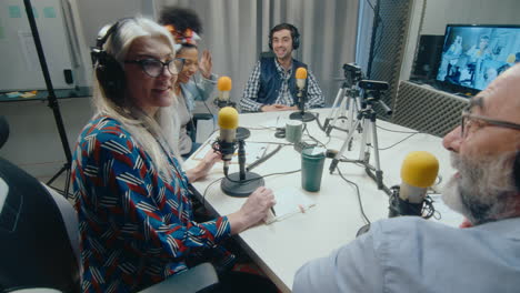 podcast recording session