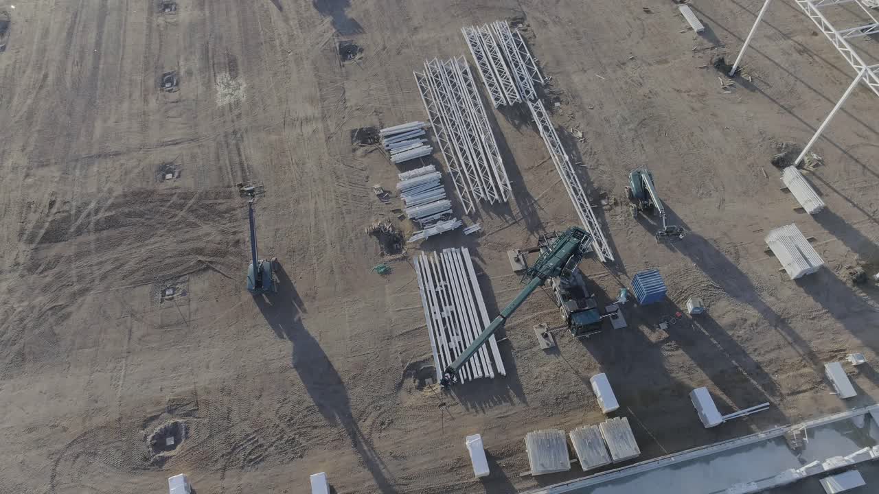 sitio de construcción con materiales y marco