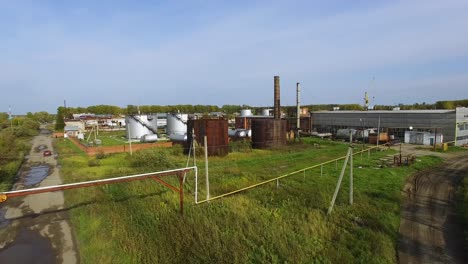 industrial plant aerial view