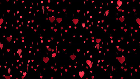corazones casino cartas de juego bucle símbolo de la baldosa cayendo con alfa