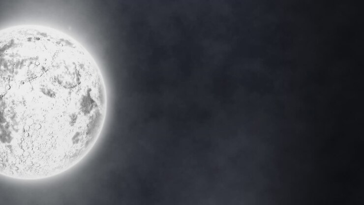 Lua e nuvens de fumaça