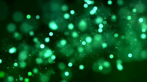 abstract background with shining bokeh sparkles. smooth animation. for your logo\text. abstract green bokeh particles seamless loop