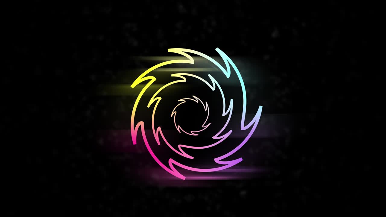 Dynamic abstract gradient circle animation. 4k resolution. Intro gradient glowing neon circles abstract hi-tech motion background.