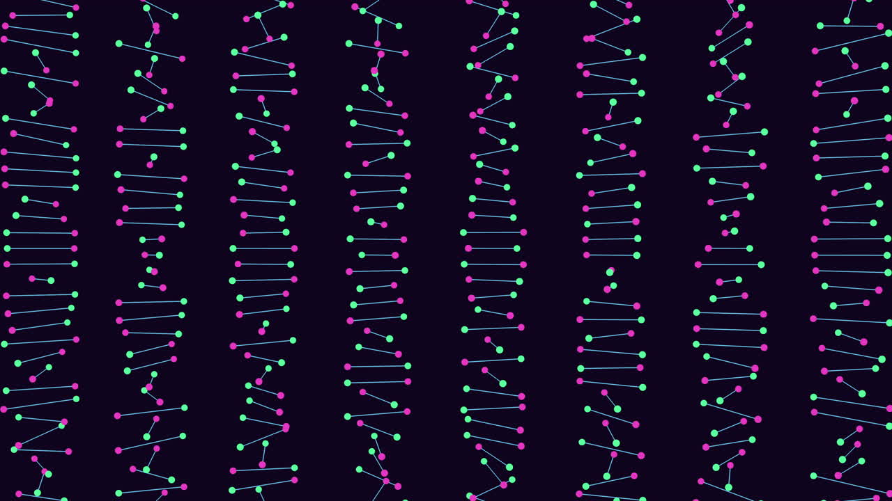 Vibrant blue and orange grid pattern on black background