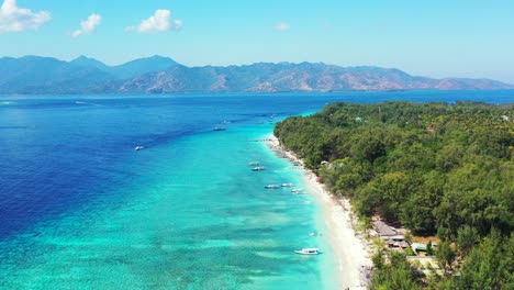 Aerial-flyover-of-a-wild-tropical-beach-in-the-Dominican-Republic-on-the-Caribbean-Sea