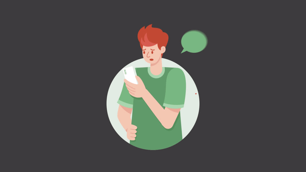 Man Using Smartphone with Notifications and Information