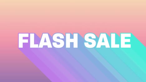 Animation-Eines-Flash-Sale-Textbanners-Mit-Gestrecktem-Schatteneffekt-Vor-Rosa-Hintergrund-Mit-Farbverlauf