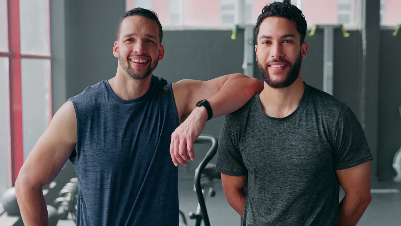 amigos de fitness, hombres y retrato para el ejercicio