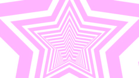 animated hypnotic star with white and pink seamless loop background.