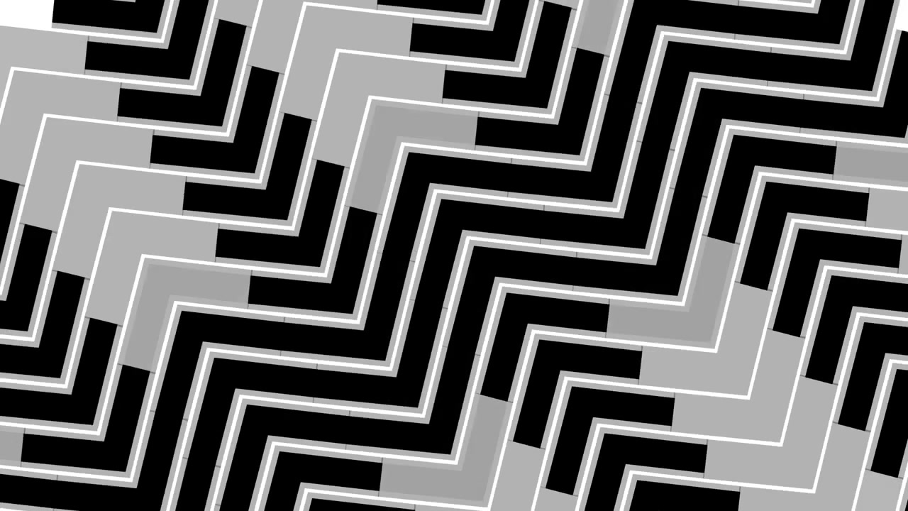 Abstract Geometric Chevron Pattern Expanding and Transitioning to Black