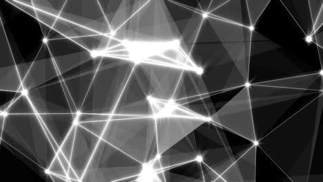 fondo de movimiento de bucle abstracto plexo dinámico tecnología futurista. renderizado en 3d