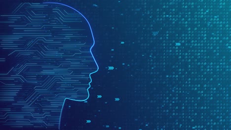 futuristic concept of artificial intelligence science mind digital brain science hologram hud ai