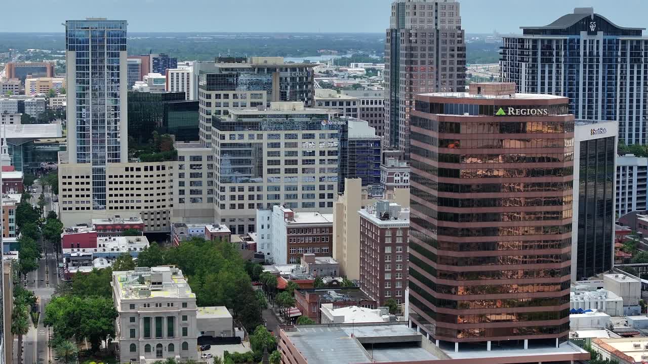 Cityscape with modern architecture and skyscrapers