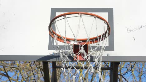 closer look of the basketball ring in estonia