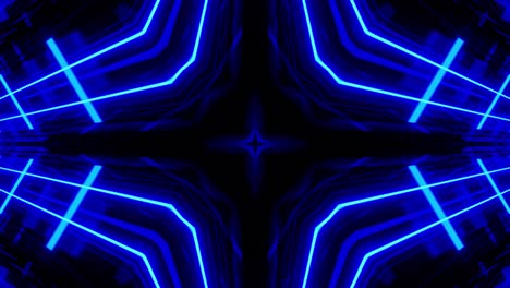 vj loop blue neon kaleidoscope 006