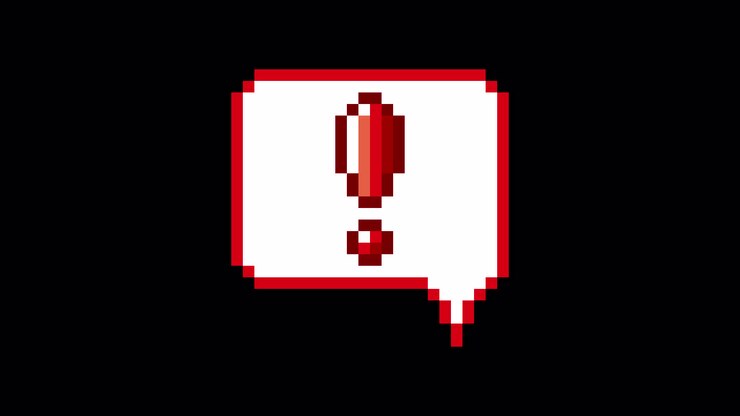 Pixel art animation icon speech bubble exclamation mark (4)