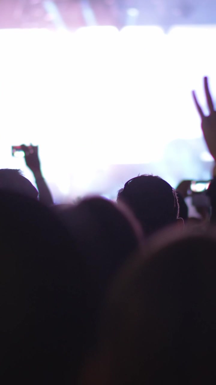 Band rock che si esibisce davanti a centinaia di fan della musica.