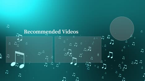 musical note particle gradation end card ending screen motion graphics