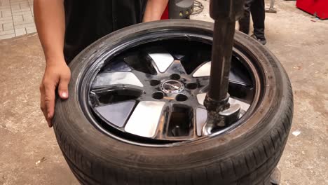 changing a tire