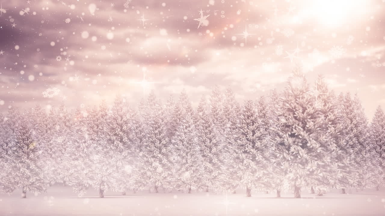 겨울 풍경과 내리는 눈