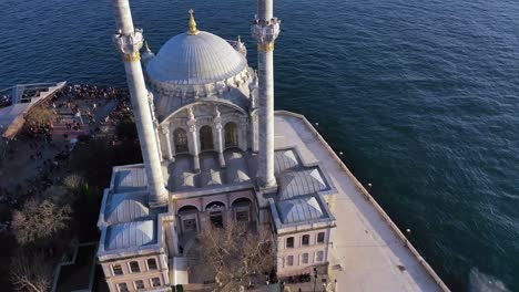 ortakoy mosque and istanbul stock video daylight stock video europe, istanbul province, mosque, ortakoy, ortakoy mosque