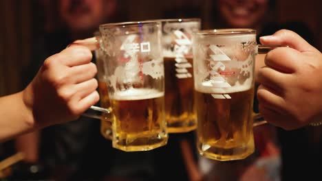 group of friends enjoying drinks together