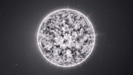 radiance of a celestial body a white dwarf star against the backdrop of stars in outer space