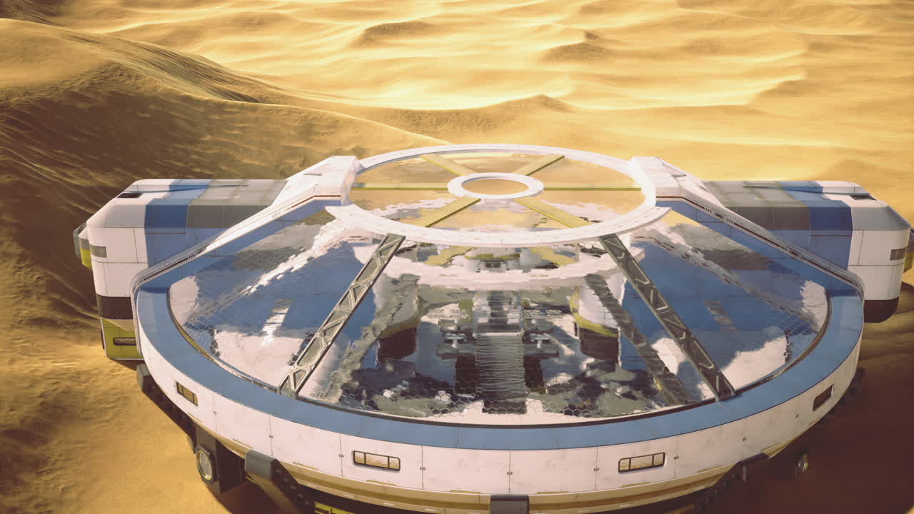 Laboratorio che esplora un pianeta lontano in un mondo fantascientifico