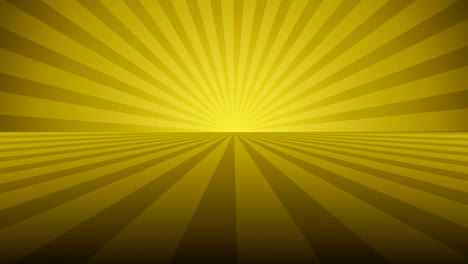 rotating yellow radial rays. shiny background with ray of light. gold abstract space. loop animation.