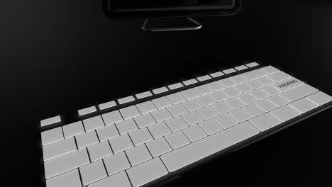 concepto de clave de hacking 4k animación 3d verde y oscuro