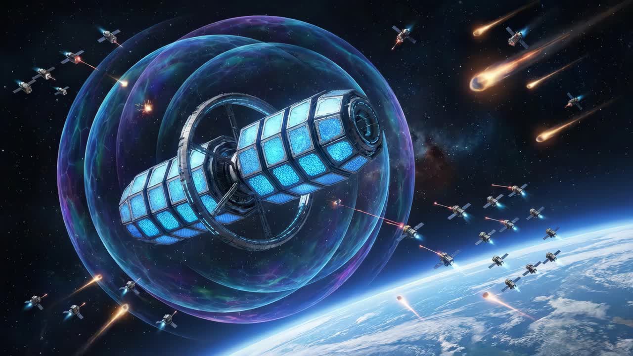 La stazione spaziale sotto attacco