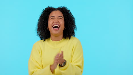 woman cheers, support and applause