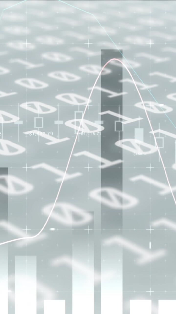 Animation of binary coding over financial data processing