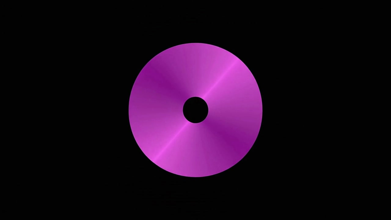 Animated Purple Metallic Ring Expanding and Contracting