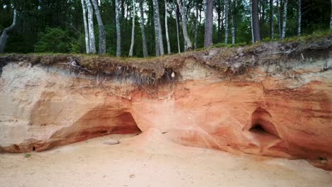 veczemju cliffs red rocks, latvia